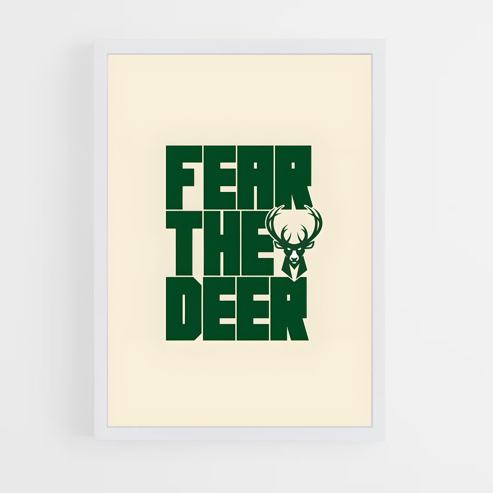 Poster Fear the Deer – affiche Basketball (vue 3)